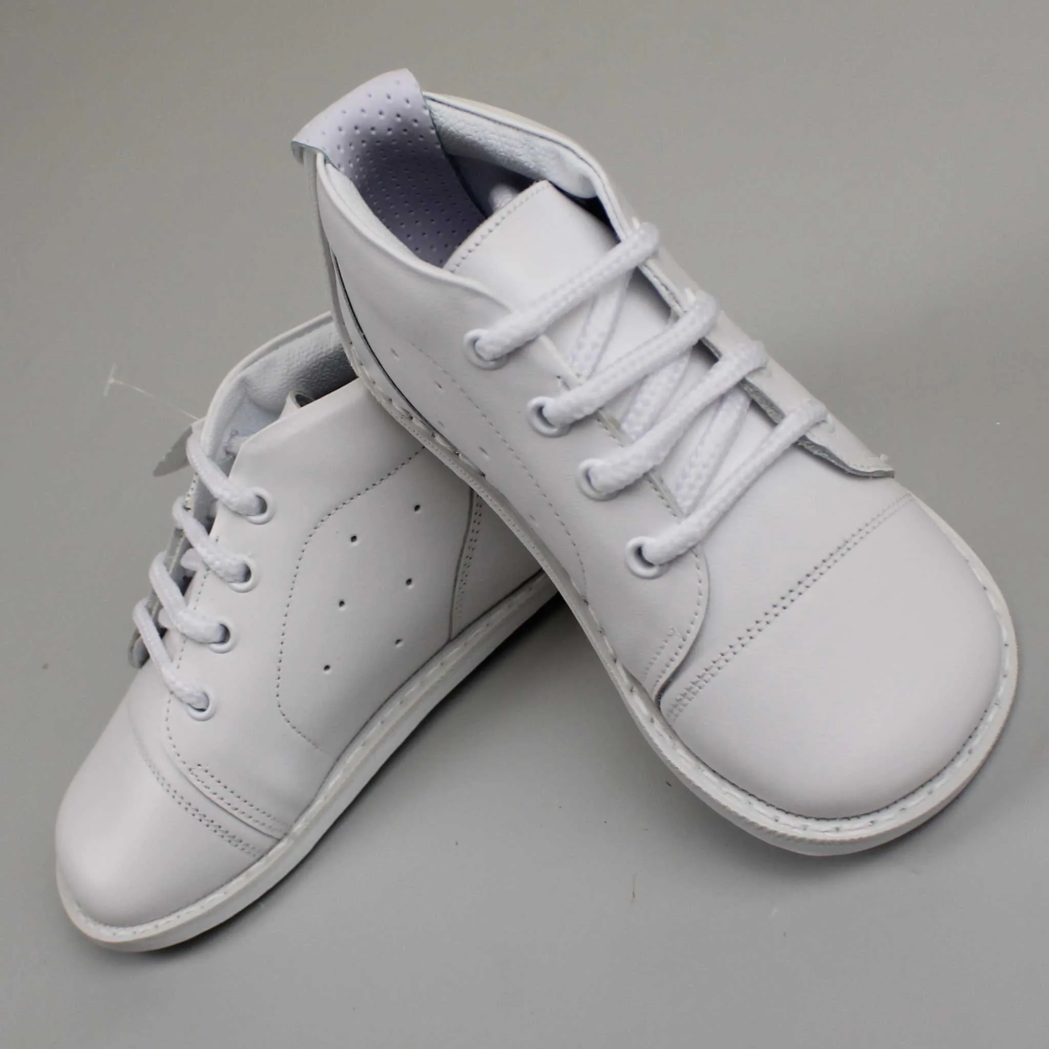 First Walker Shoes - Boys - Hard Sole White Leather - Pex Remi