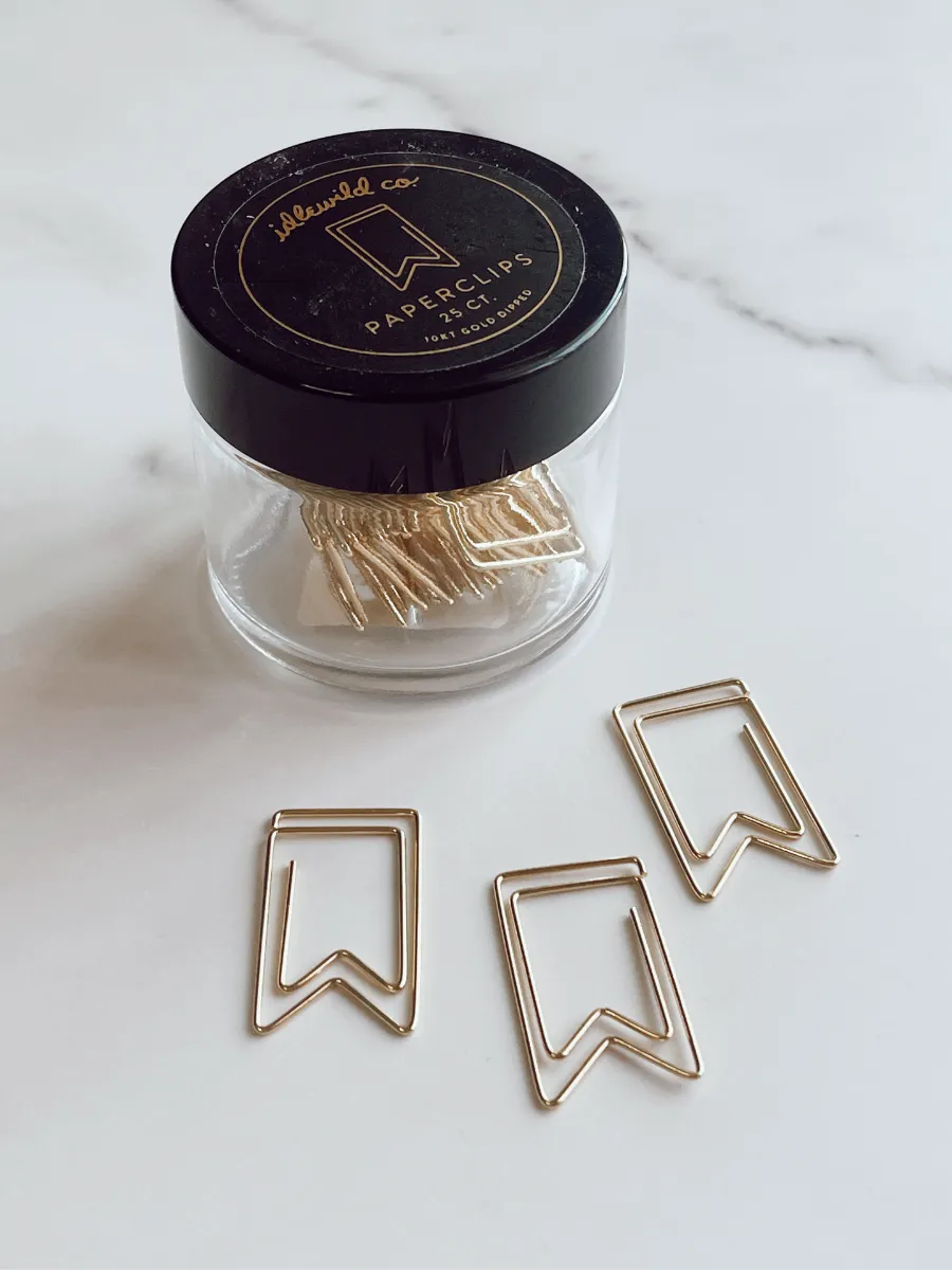 Flag Gold Plated Paper Clips
