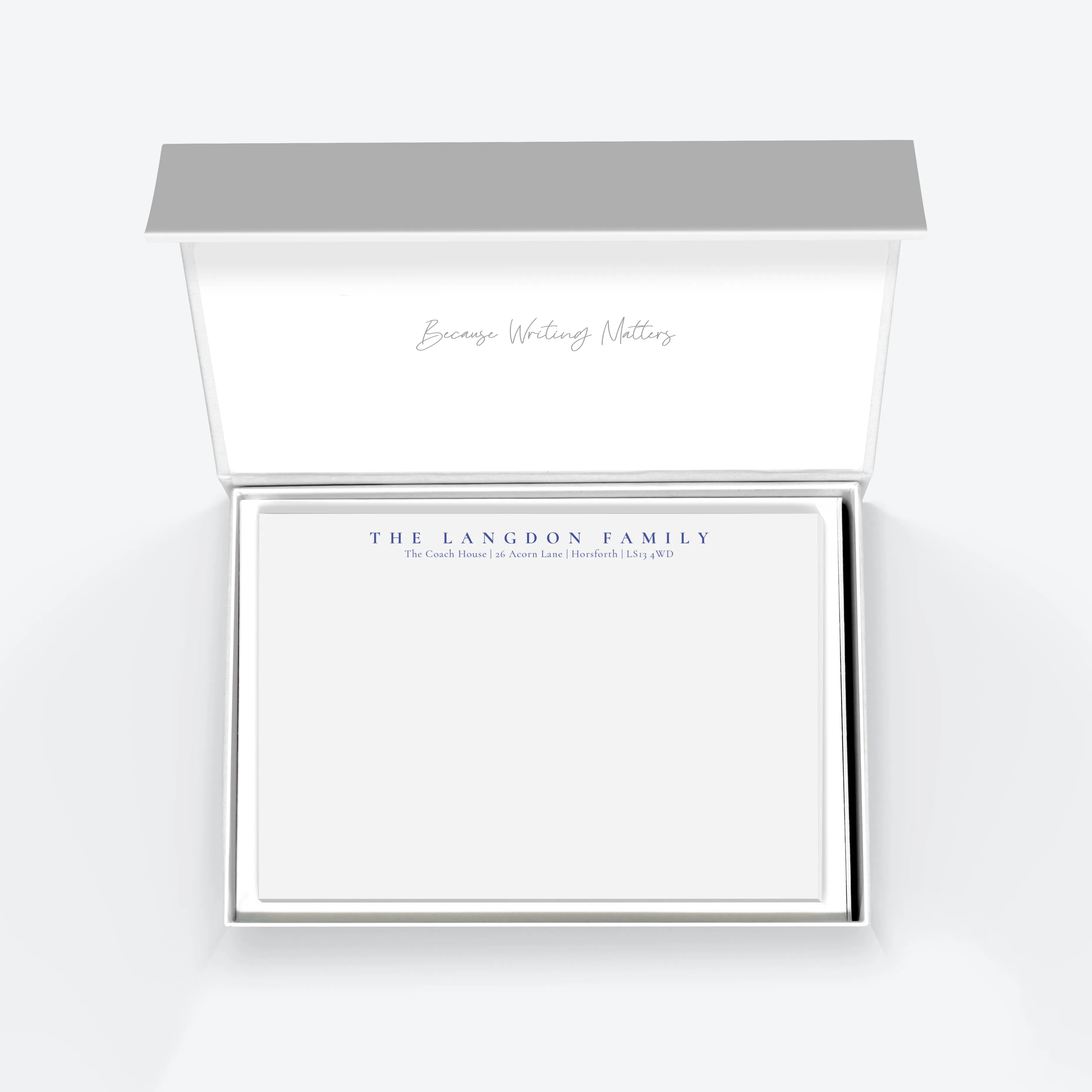 Flat Notecard Stationery Set - 'Oxford'