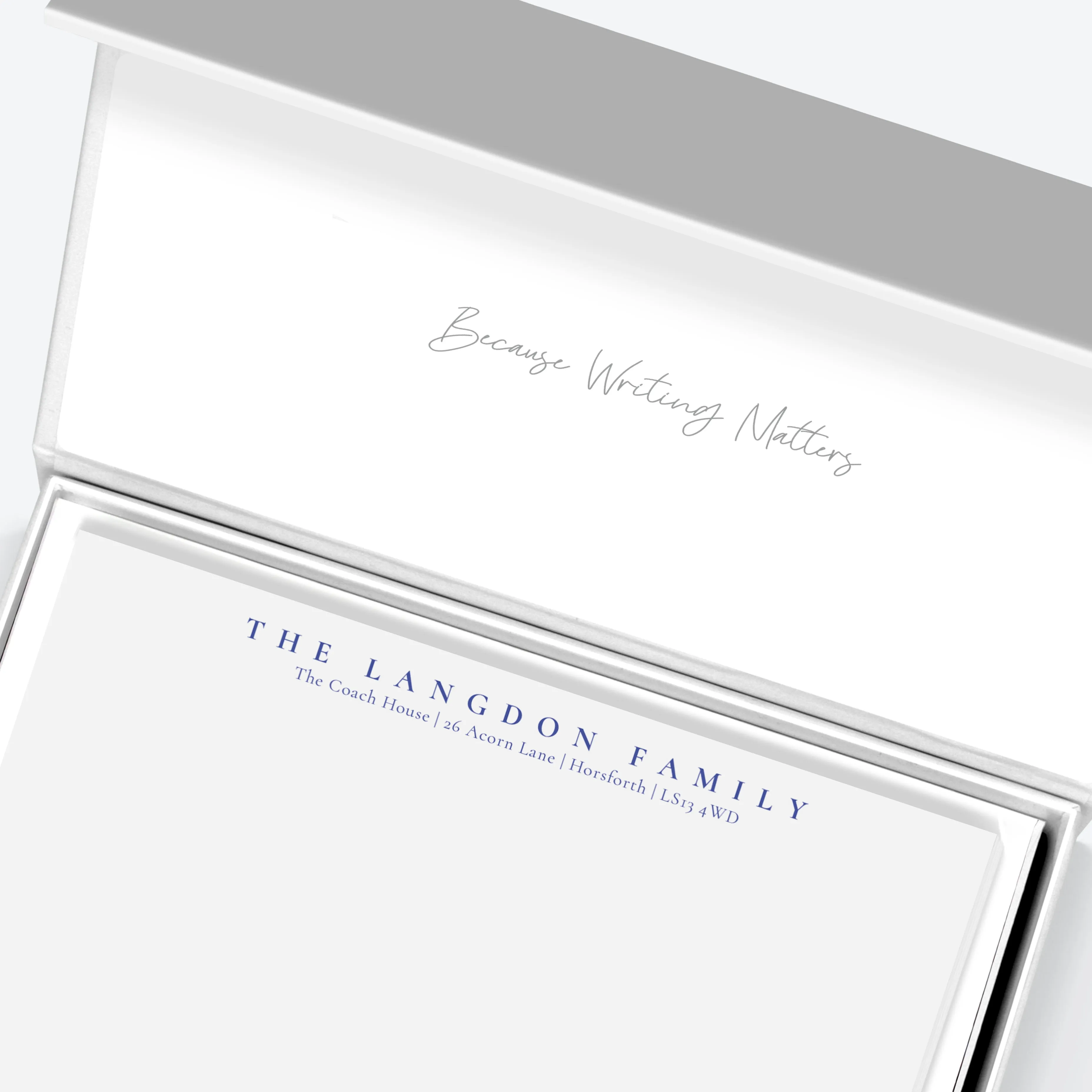 Flat Notecard Stationery Set - 'Oxford'