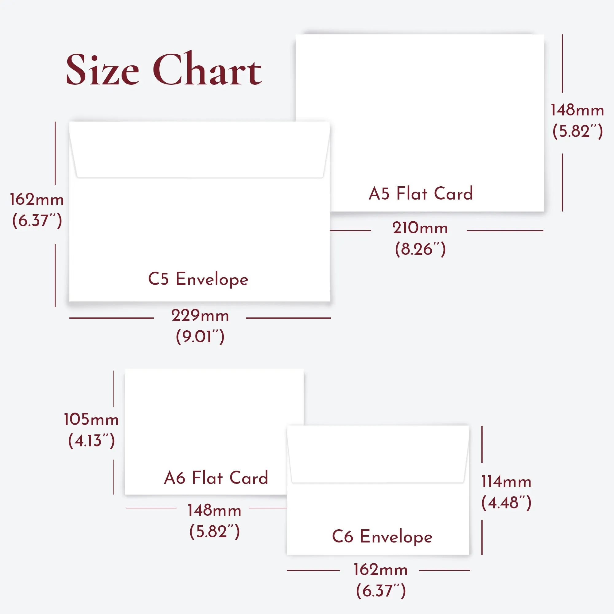 Flat Notecard Stationery Set - 'Oxford'