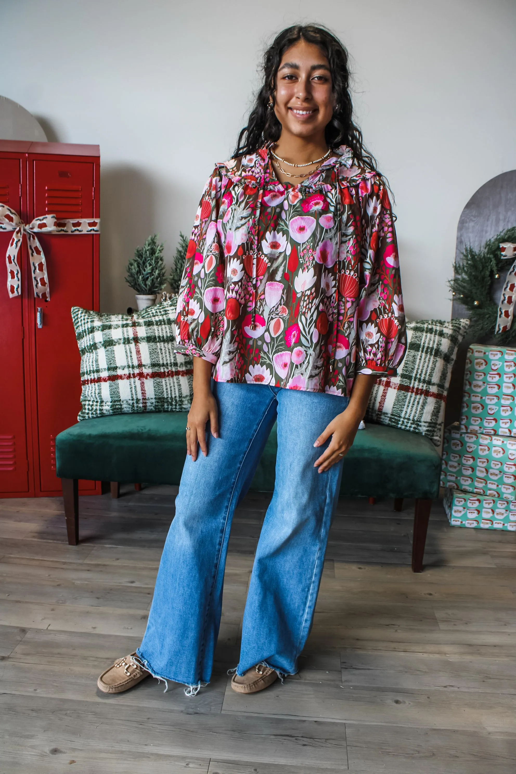 Floral & Festive • Olive Multi