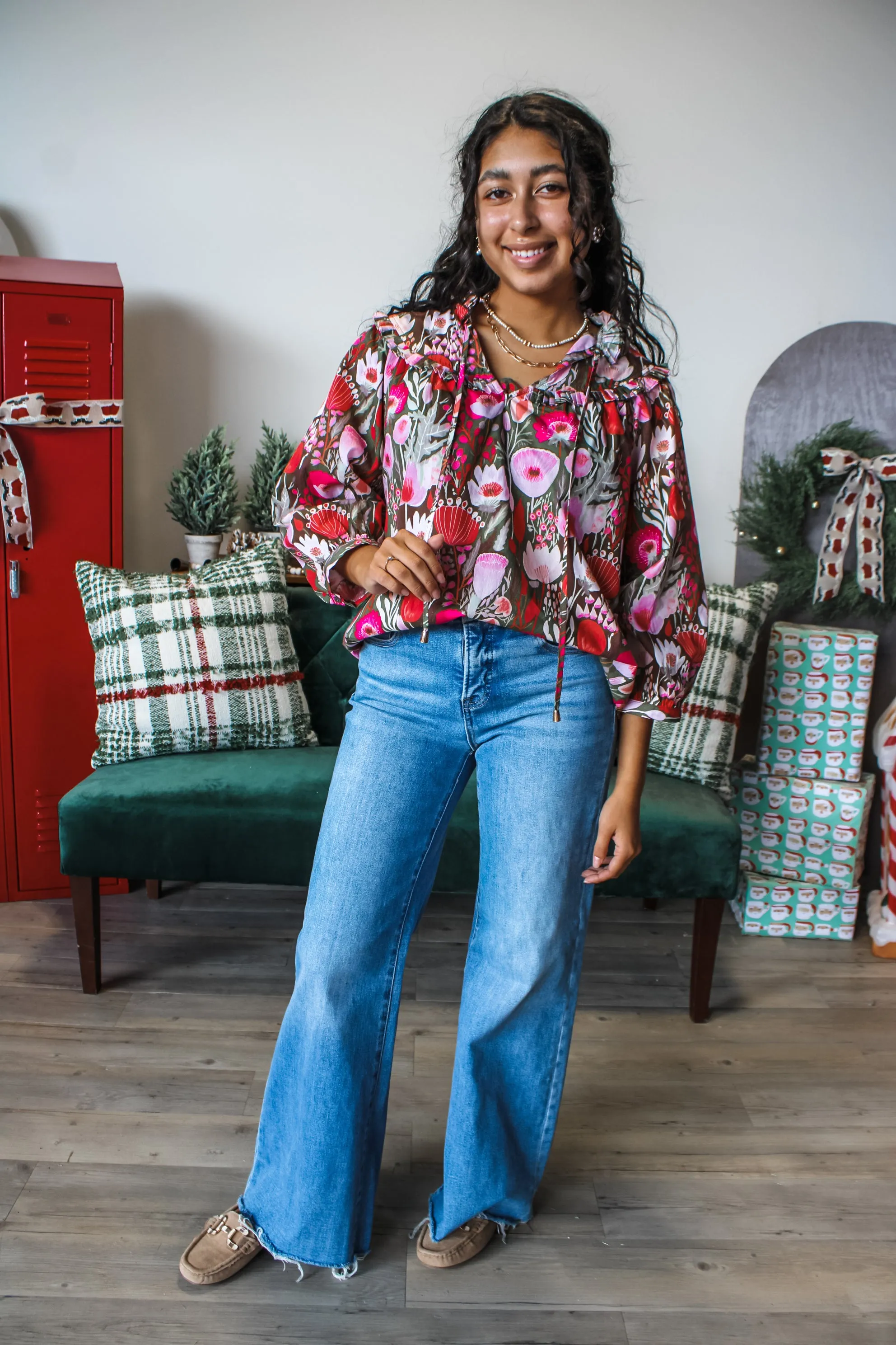Floral & Festive • Olive Multi