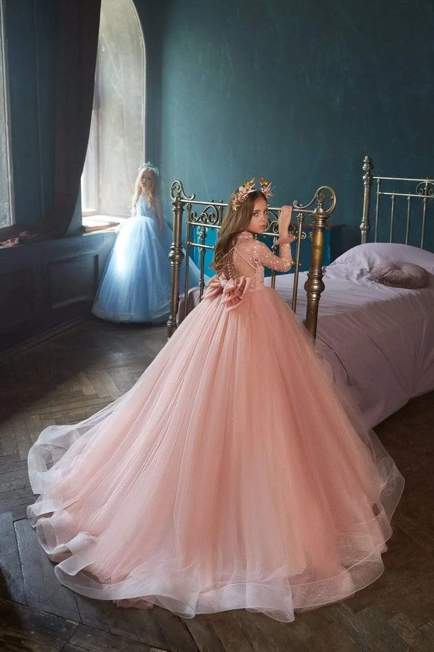 Flower Girl Dress with Long Sleeves