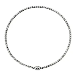 Fope Eka 18k White Gold Flex'it Necklace with Ornamental Clasp