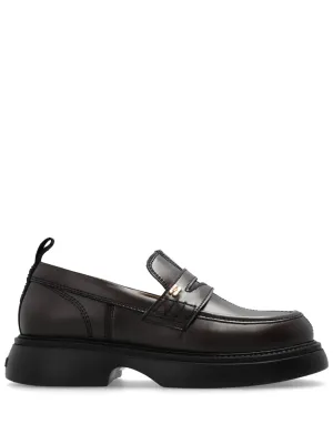 GANNI logo-plaque loafers