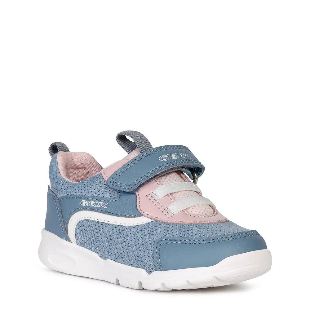 Geox B RUNNER G. D - MESH SYN.LEA SKY/PINK
