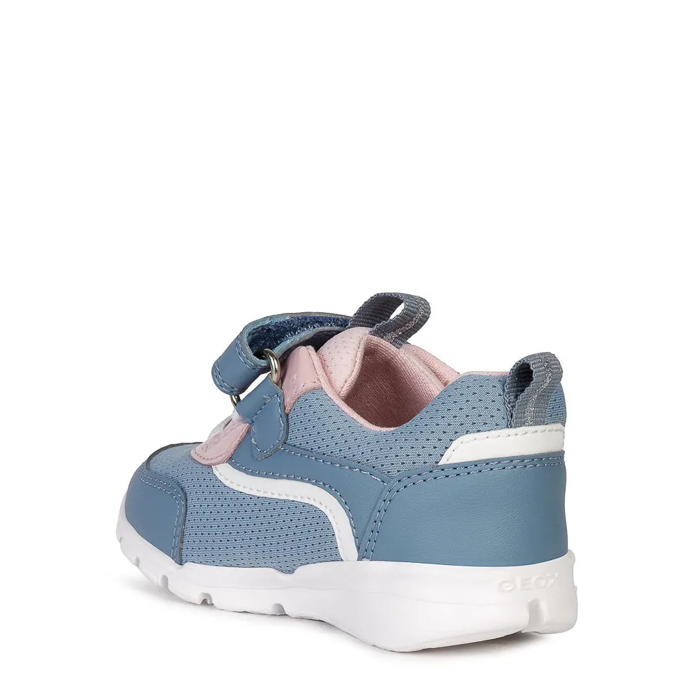 Geox B RUNNER G. D - MESH SYN.LEA SKY/PINK