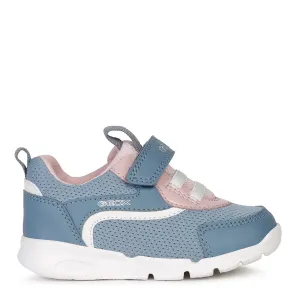Geox B RUNNER G. D - MESH SYN.LEA SKY/PINK
