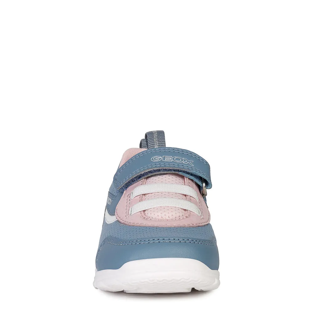 Geox B RUNNER G. D - MESH SYN.LEA SKY/PINK