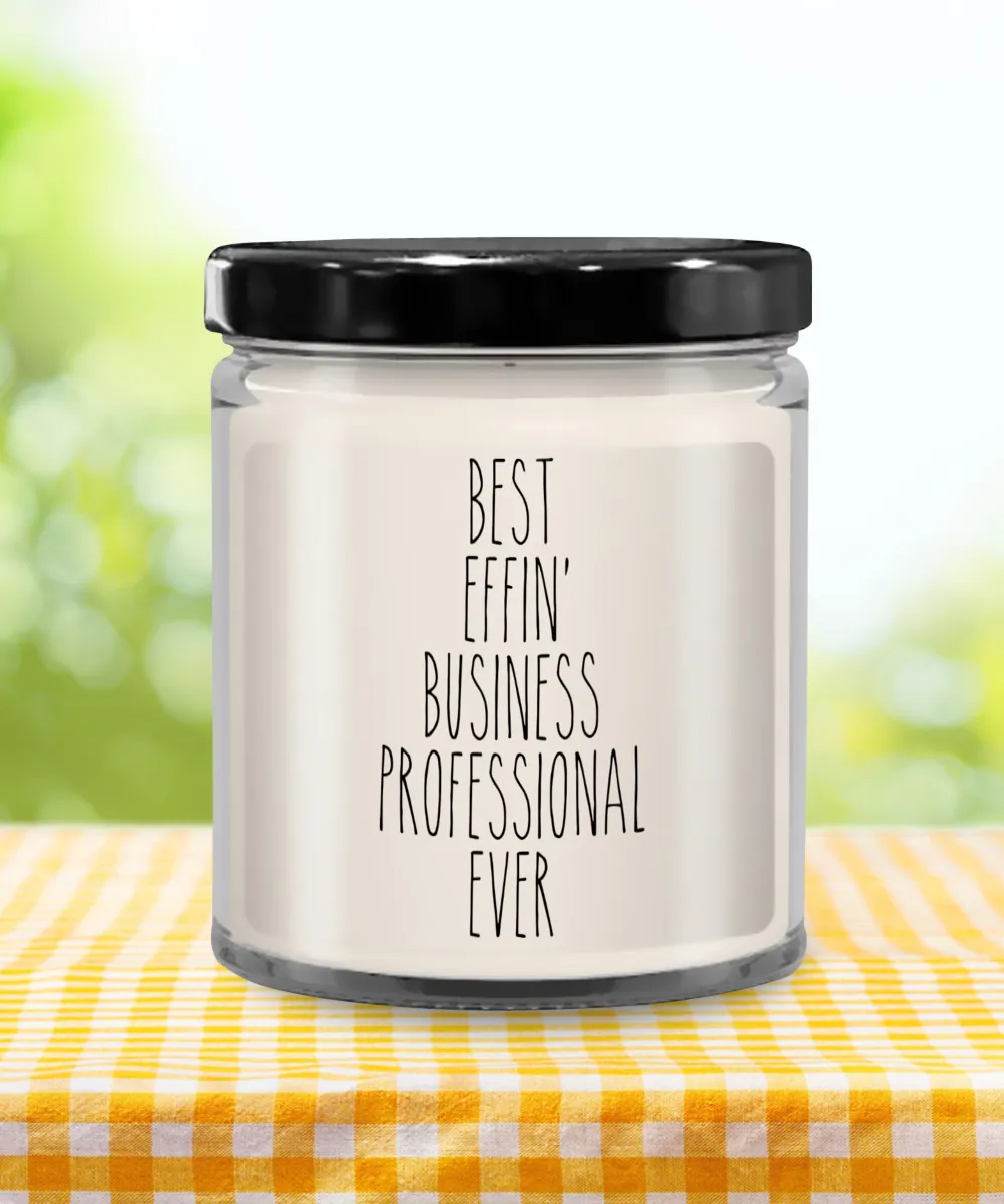 Gift For Business Professional Best Effin' Business Professional Ever Candle 9oz Vanilla Scented Soy Wax Blend Candles Funny Coworker Gifts