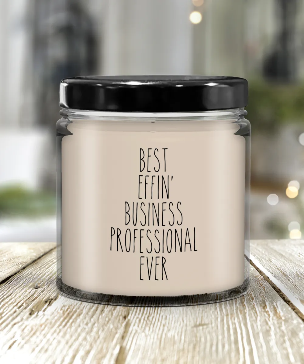 Gift For Business Professional Best Effin' Business Professional Ever Candle 9oz Vanilla Scented Soy Wax Blend Candles Funny Coworker Gifts