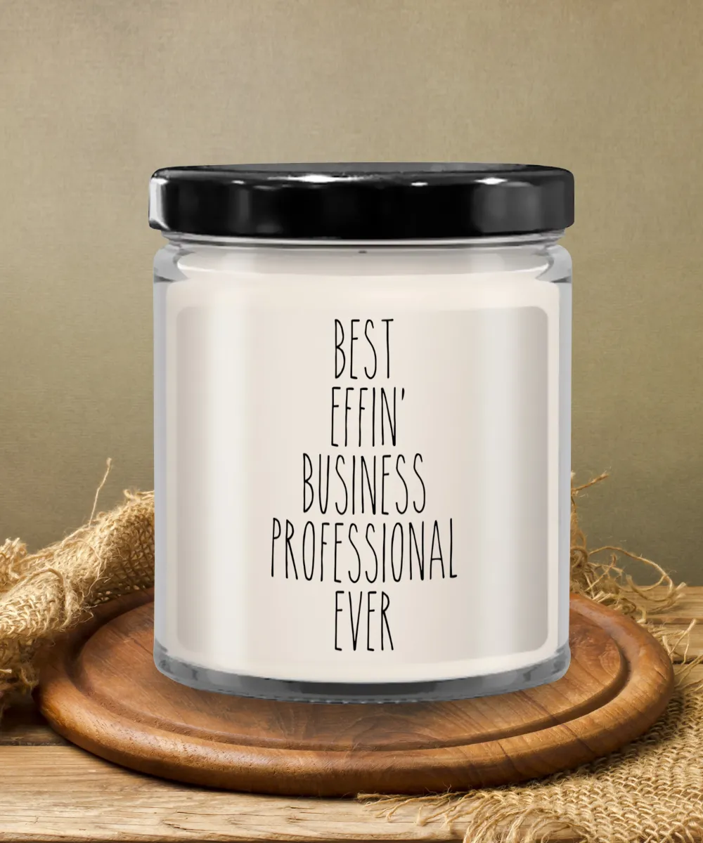 Gift For Business Professional Best Effin' Business Professional Ever Candle 9oz Vanilla Scented Soy Wax Blend Candles Funny Coworker Gifts