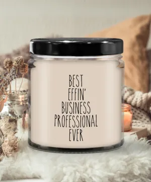 Gift For Business Professional Best Effin' Business Professional Ever Candle 9oz Vanilla Scented Soy Wax Blend Candles Funny Coworker Gifts
