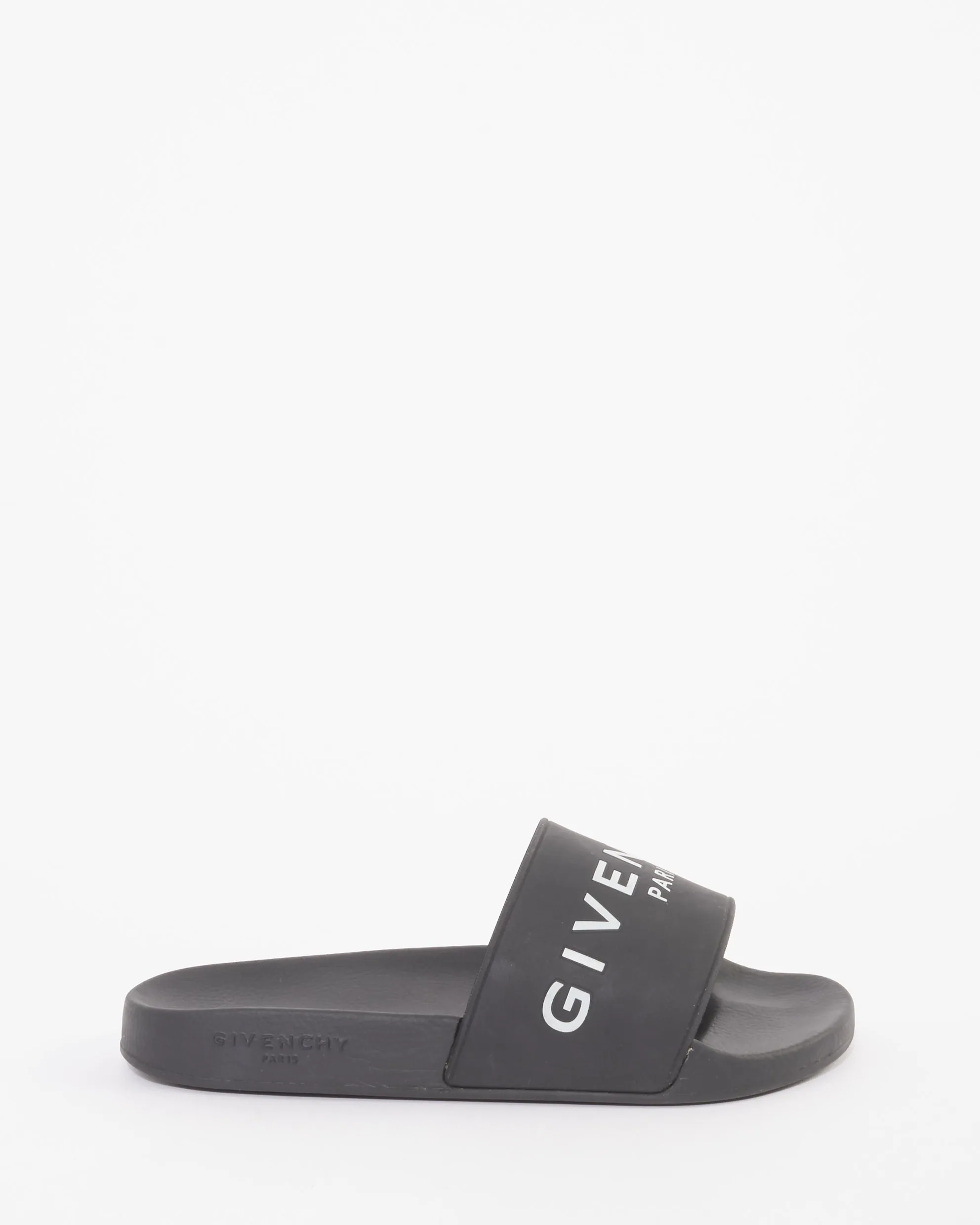 Givenchy Black Rubber Logo Pool Slides - 37