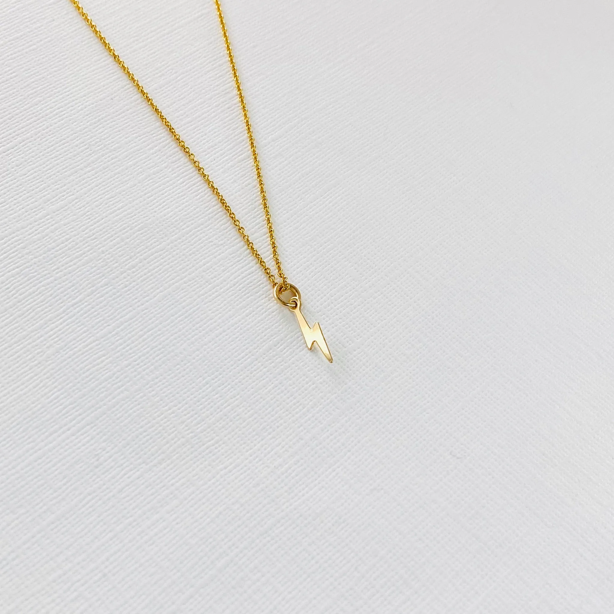 Gold Lightning Bolt Necklace