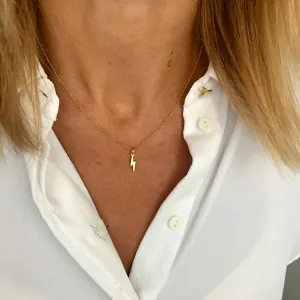 Gold Lightning Bolt Necklace