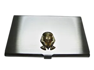 Gold Toned Egyption King Tutankhamun Business Card Holder