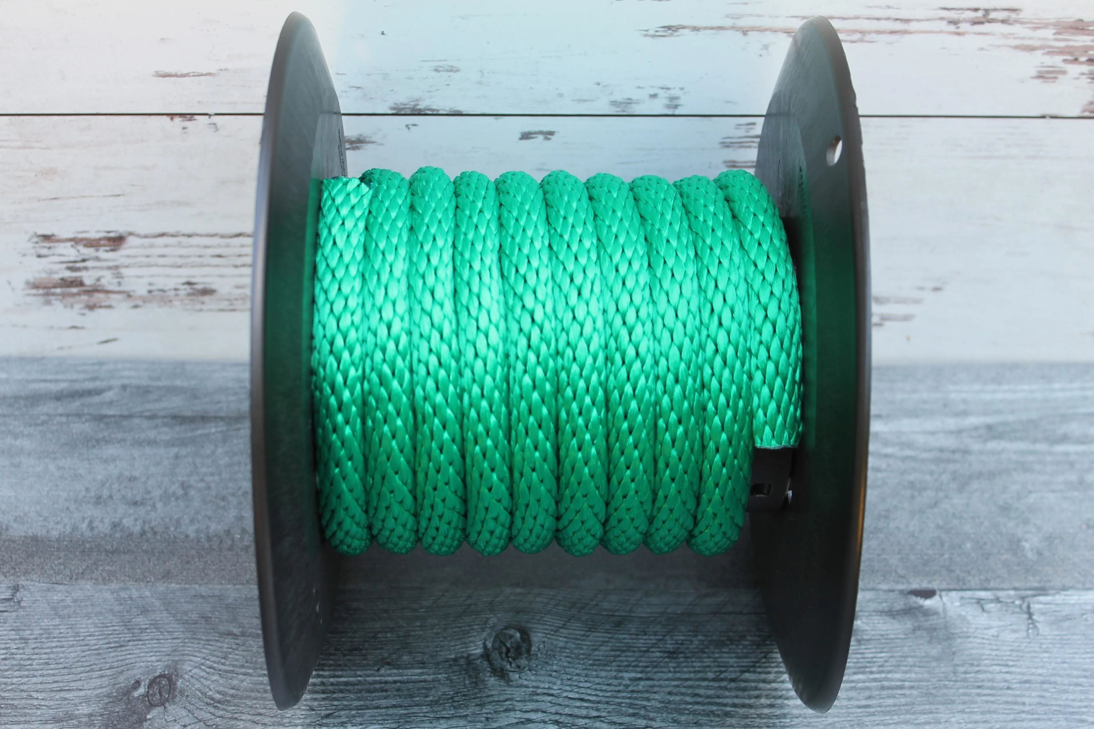Green Solid Braided Multifilament Polypropylene Rope