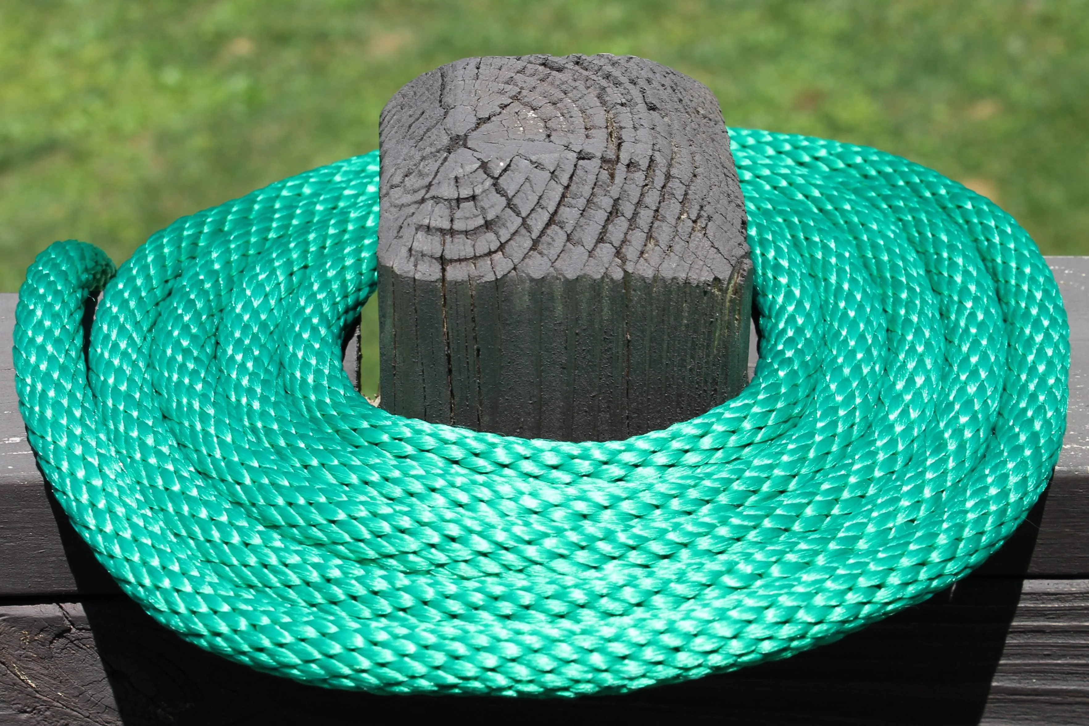 Green Solid Braided Multifilament Polypropylene Rope