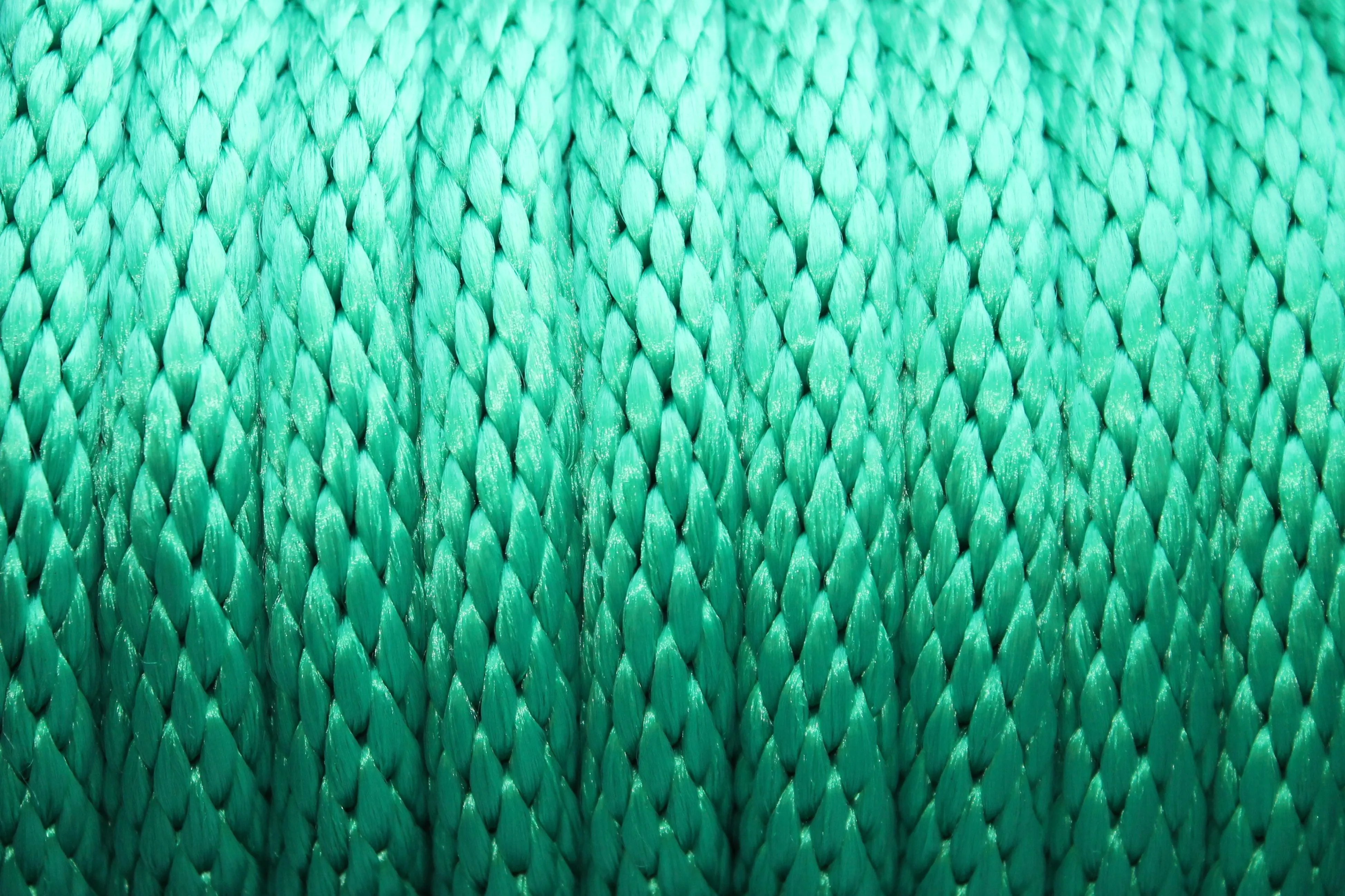 Green Solid Braided Multifilament Polypropylene Rope