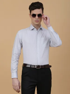 Grey Solid Regular Fit Formal Shirt | JadeBlue