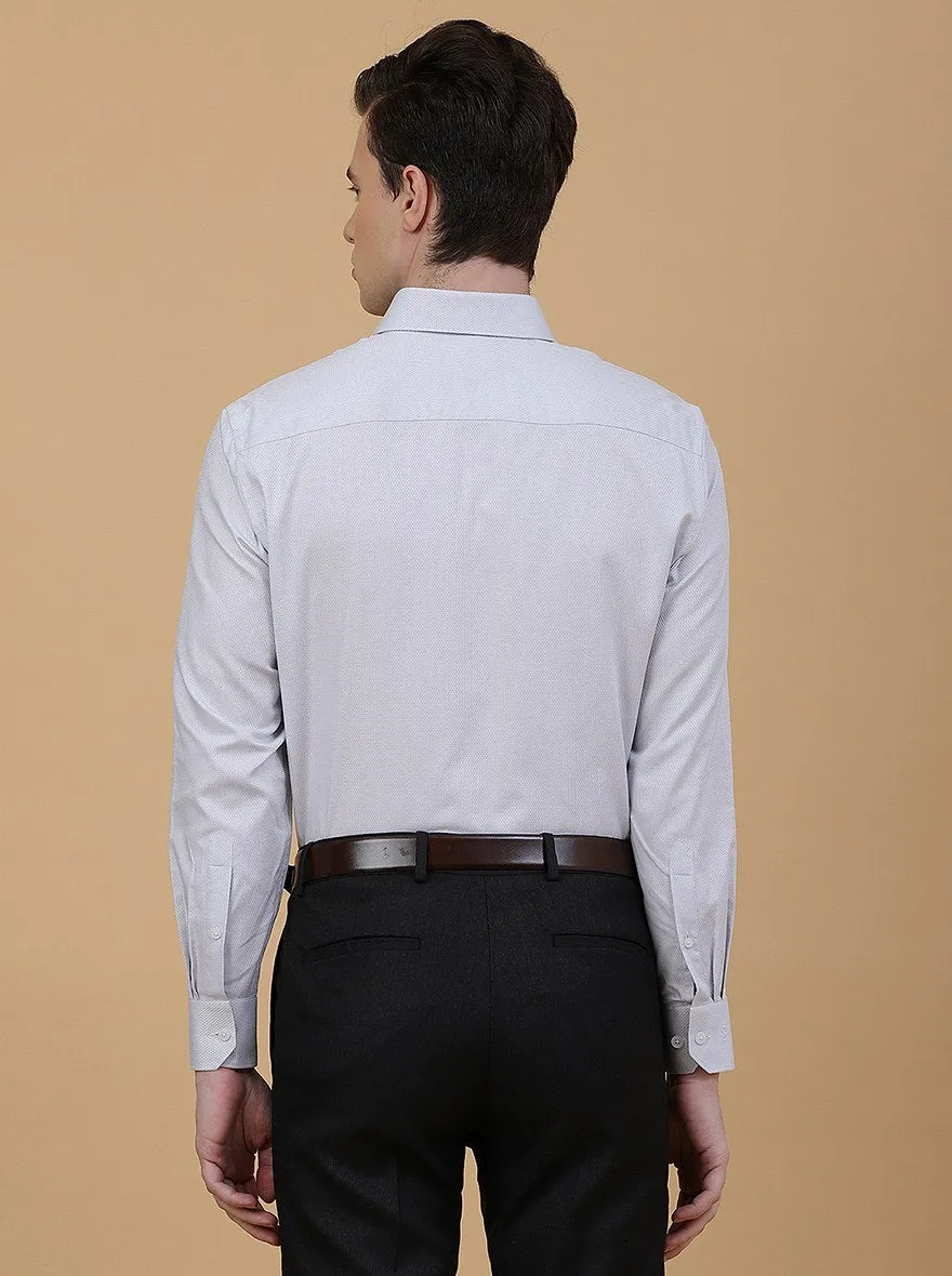 Grey Solid Regular Fit Formal Shirt | JadeBlue
