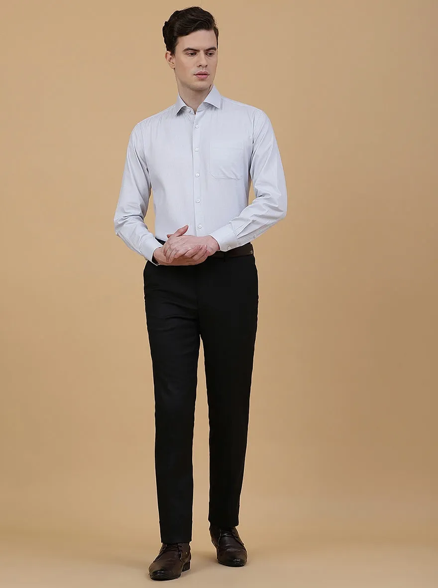 Grey Solid Regular Fit Formal Shirt | JadeBlue