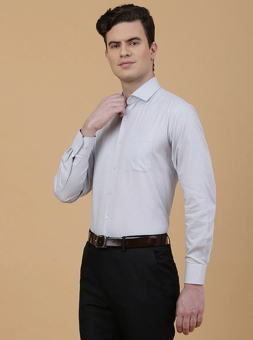Grey Solid Regular Fit Formal Shirt | JadeBlue