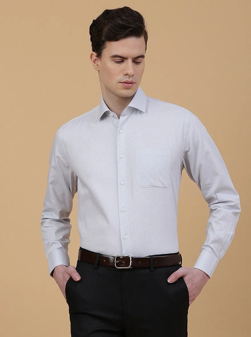 Grey Solid Regular Fit Formal Shirt | JadeBlue