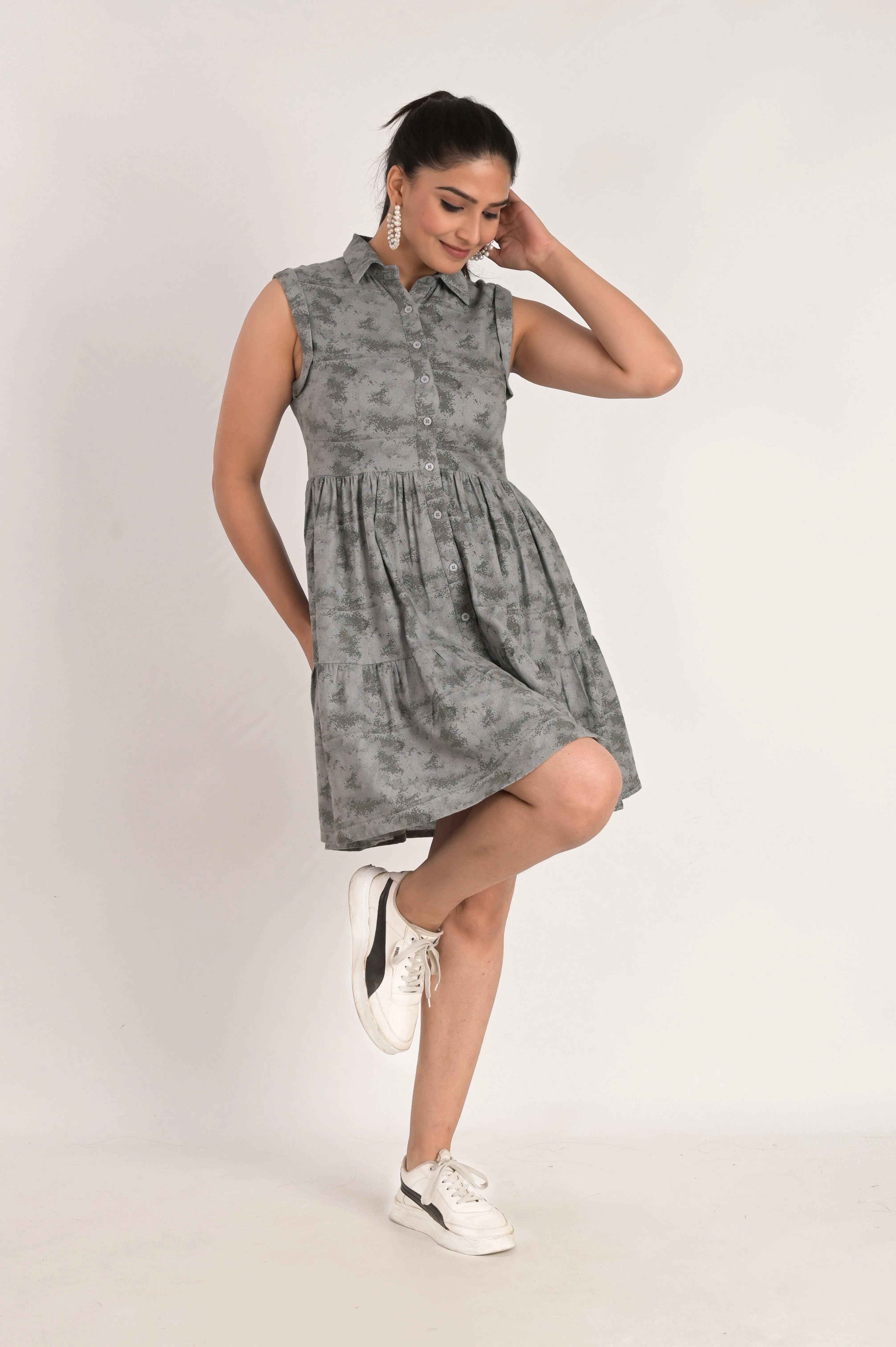 Grey Tiers Elegance Dress