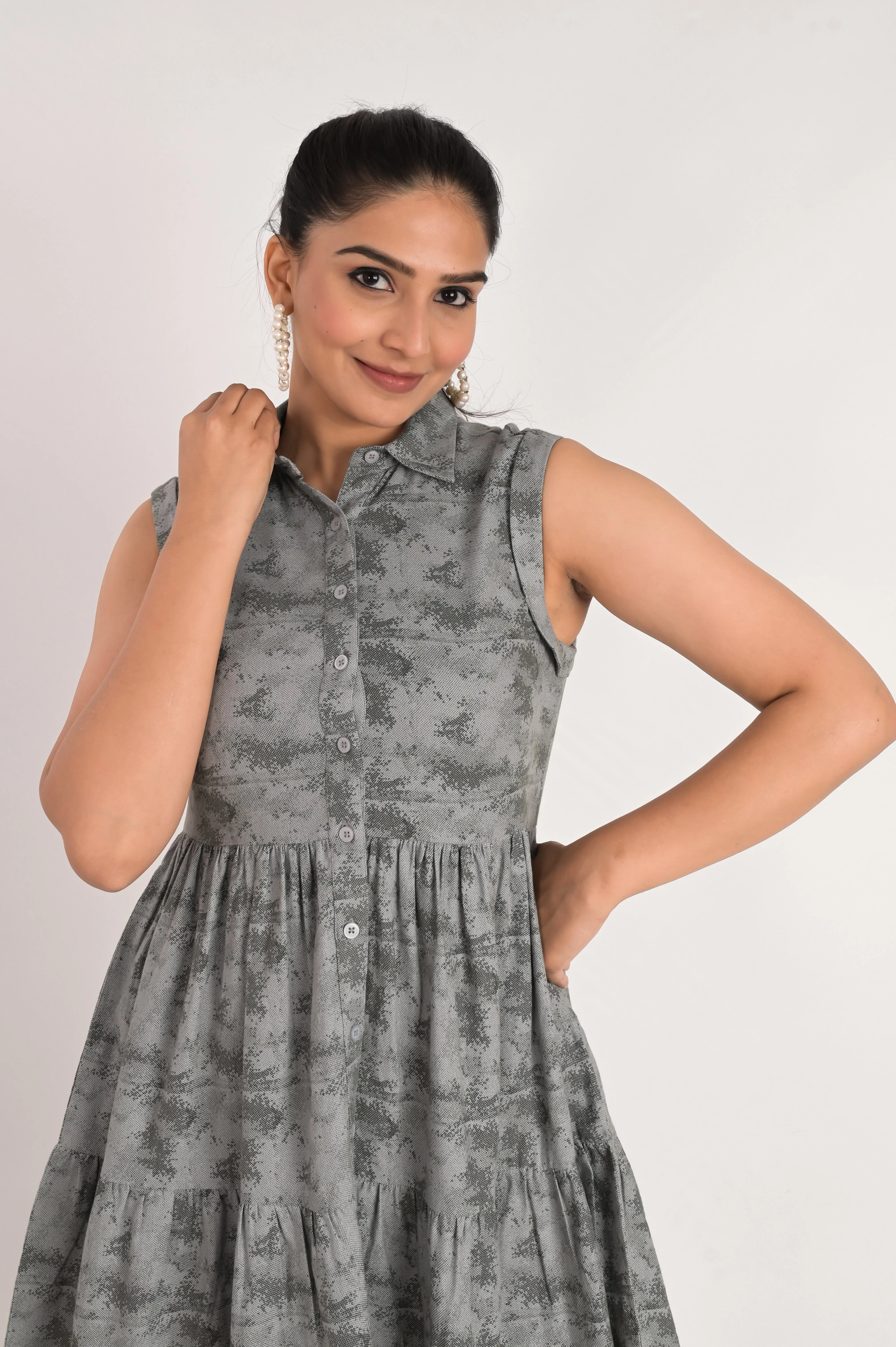 Grey Tiers Elegance Dress