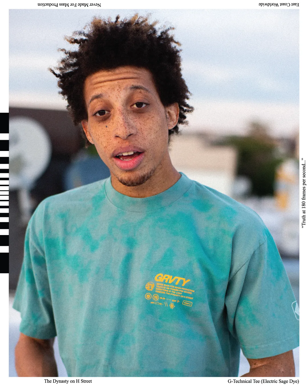 GRVTY Technical Tee (Electric Sage Dye)