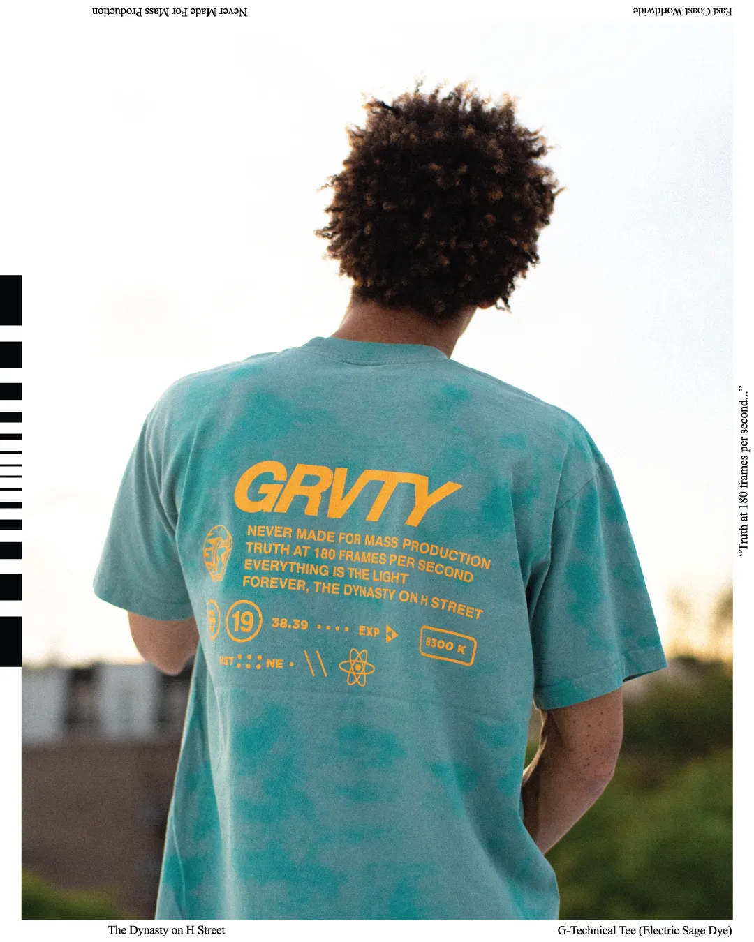 GRVTY Technical Tee (Electric Sage Dye)