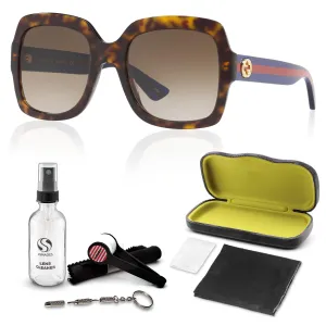 Gucci GG0036SN Women Designer Rectangular Shape Sunglasses: Rectangular Frame Eyewear with Non-Polarized Lenses - Epitome of Luxury and Style