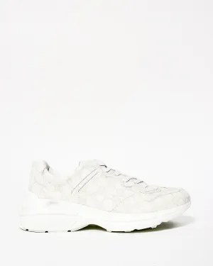 Gucci White Leather GG Monogram Dad Sneakers - 11.5 MEN