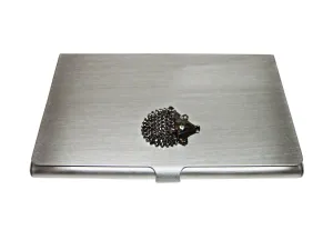 Gunmetal Hedgehog Business Card Holder