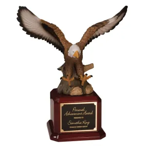 Hand Painted Eagle On Piano Finish Base