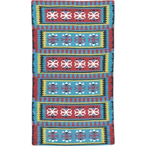 Hand-Woven Kashmiri Chain-Stitched Handmade Wool Rug (Size 2.11 X 5.1) Cwral-9294
