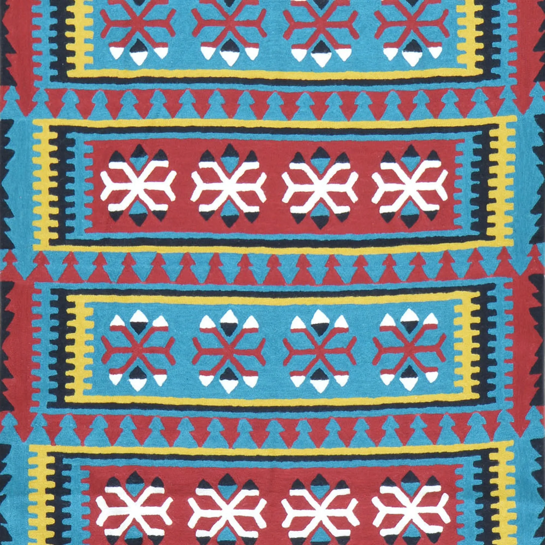 Hand-Woven Kashmiri Chain-Stitched Handmade Wool Rug (Size 2.11 X 5.1) Cwral-9294