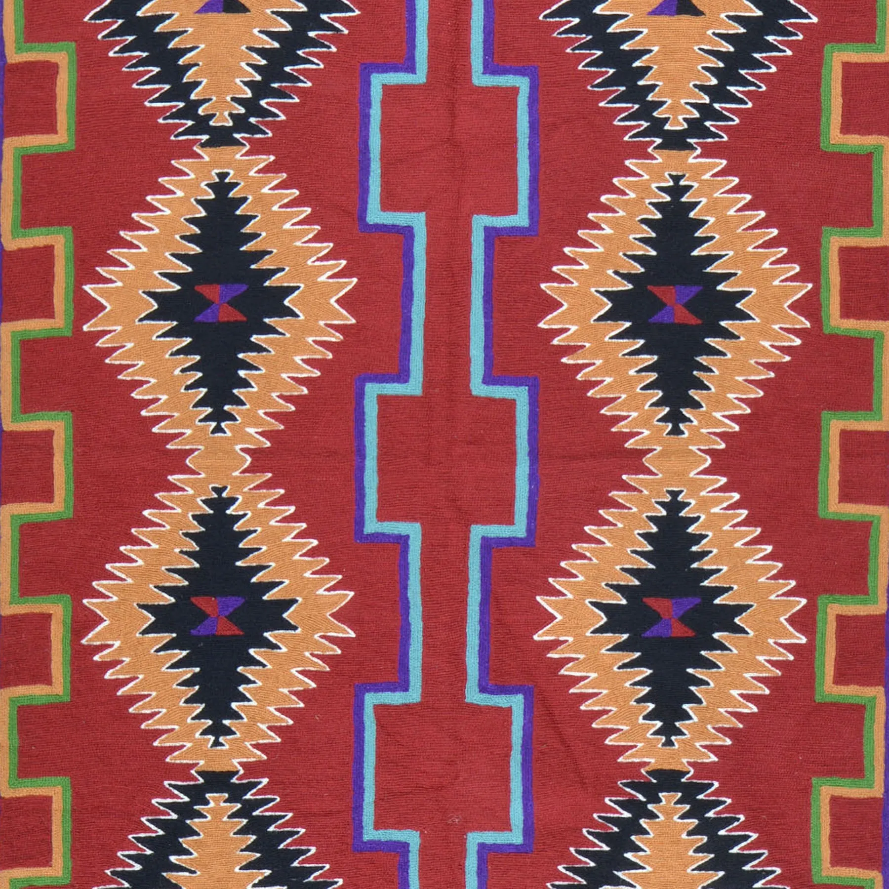 Hand-Woven Kashmiri Chain-Stitched Handmade Wool Rug (Size 3.0 X 4.11) Cwral-9279