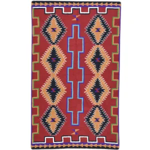 Hand-Woven Kashmiri Chain-Stitched Handmade Wool Rug (Size 3.0 X 4.11) Cwral-9279