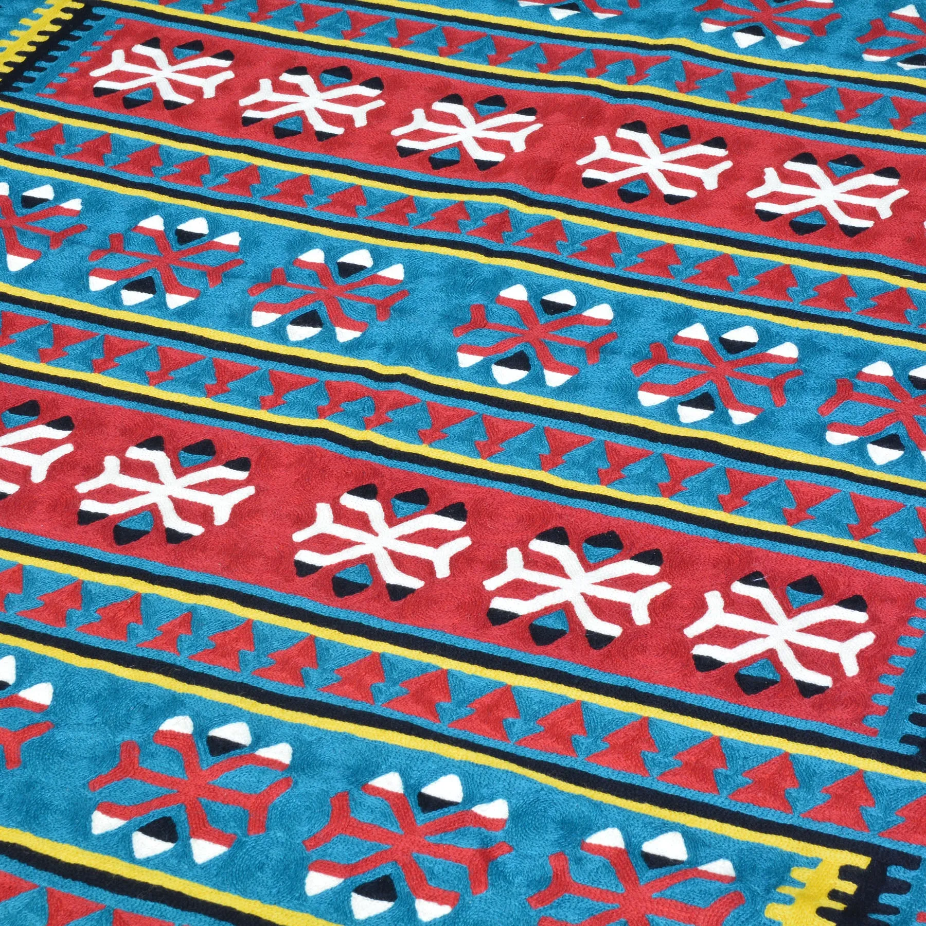 Hand-Woven Kashmiri Chain-Stitched Handmade Wool Rug (Size 3.11 X 6.0) Cwral-9291