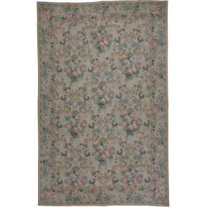 Hand-Woven Oriental Kashmiri Chain-Stitched Handmade Wool Rug (Size 5.11 X 9.1) Cwrsf-969