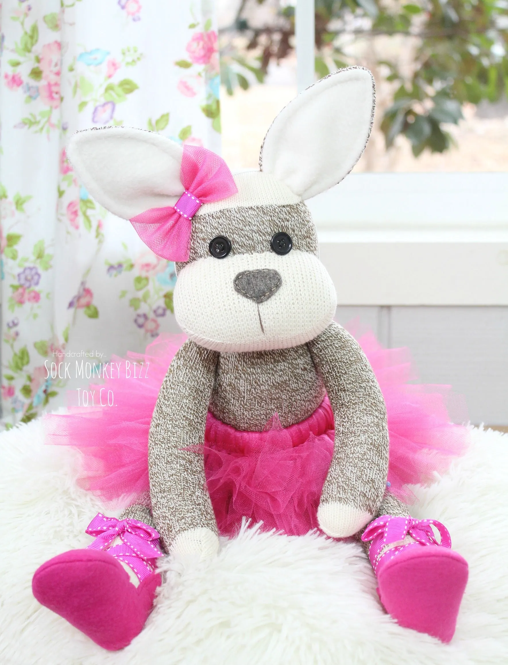 Handcrafted Ballerina Bunny Doll