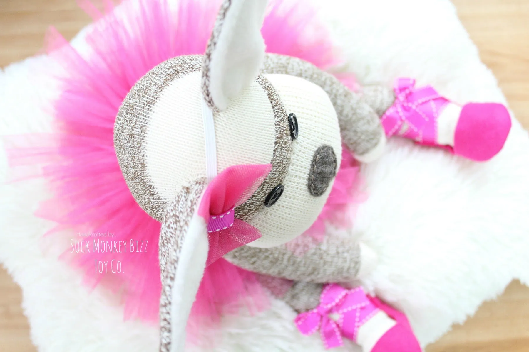 Handcrafted Ballerina Bunny Doll