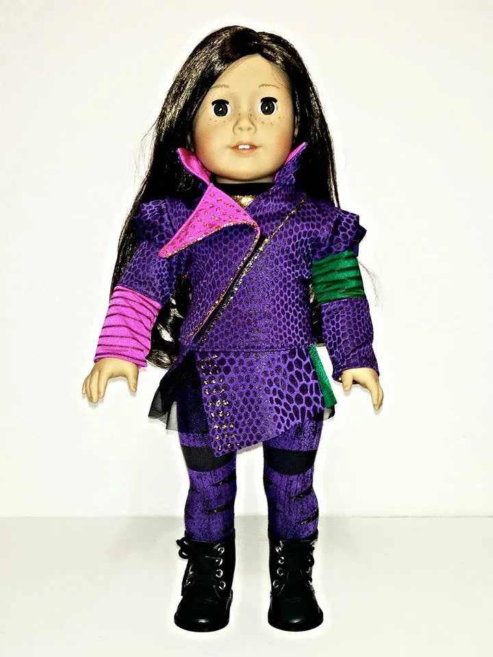 Handmade Descendants Mal Inspired outfit for American Girl Doll