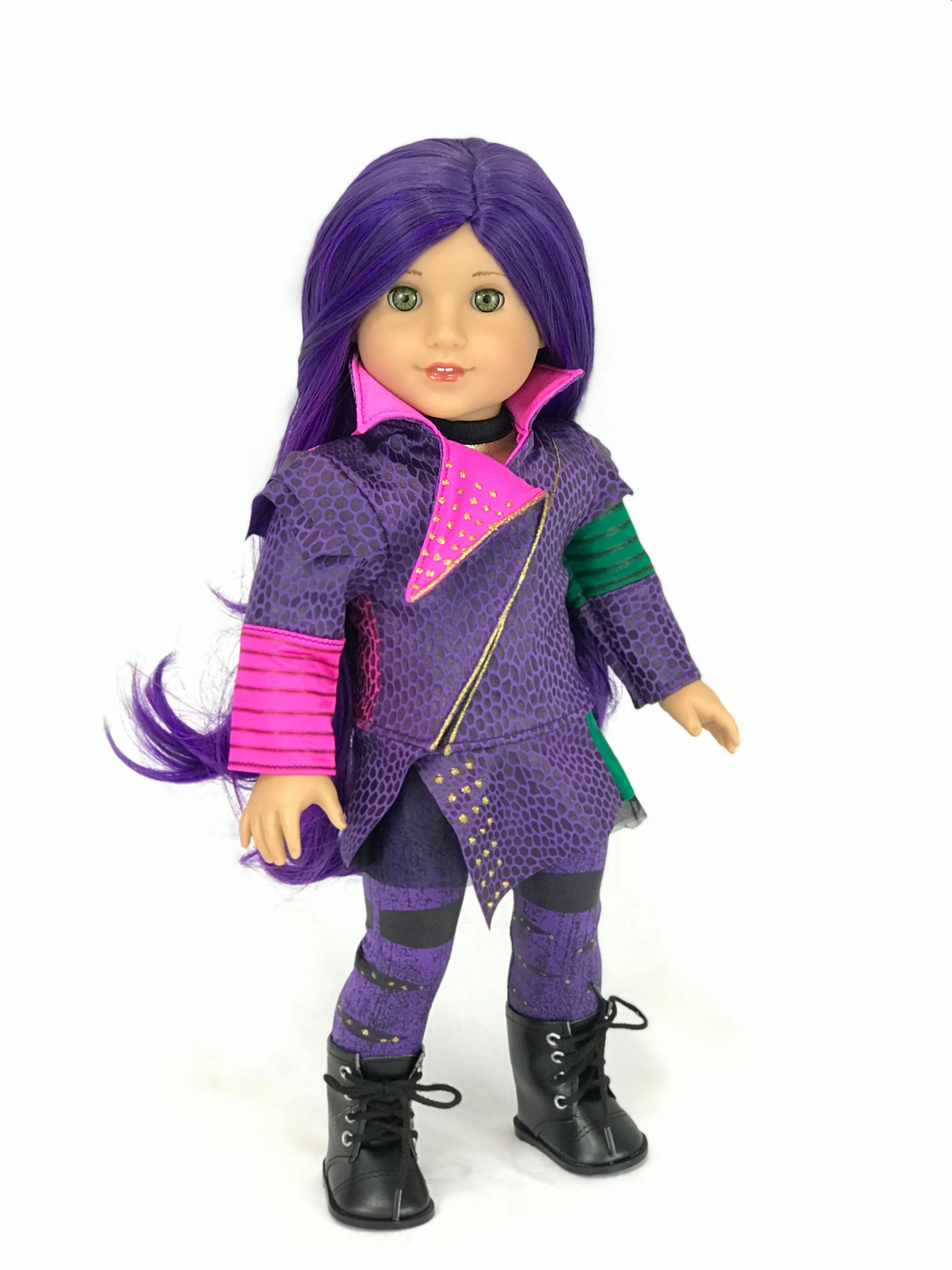 Handmade Descendants Mal Inspired outfit for American Girl Doll
