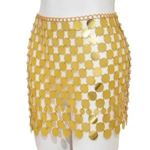 Handmade Glitter Sequins Patchwork Nightclub Party Skirt