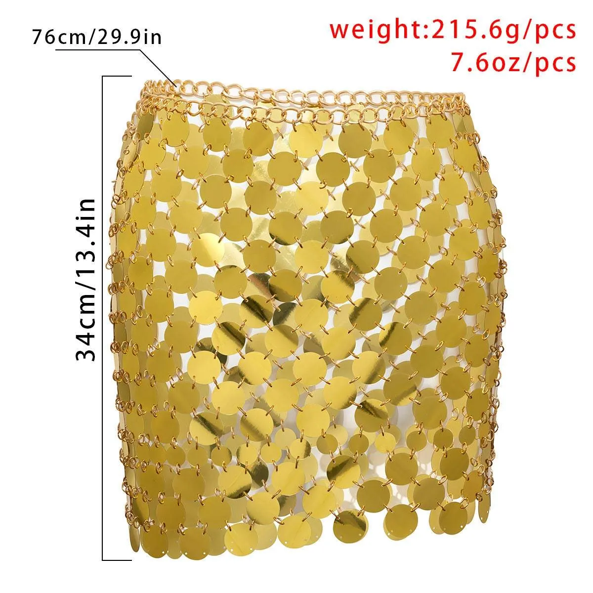 Handmade Glitter Sequins Patchwork Nightclub Party Skirt